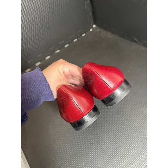 Gucci Erin Leather Horsebit Ballerina Flats Red Burgundy Womens 38.5 US 8.5 - Picture 9 of 11